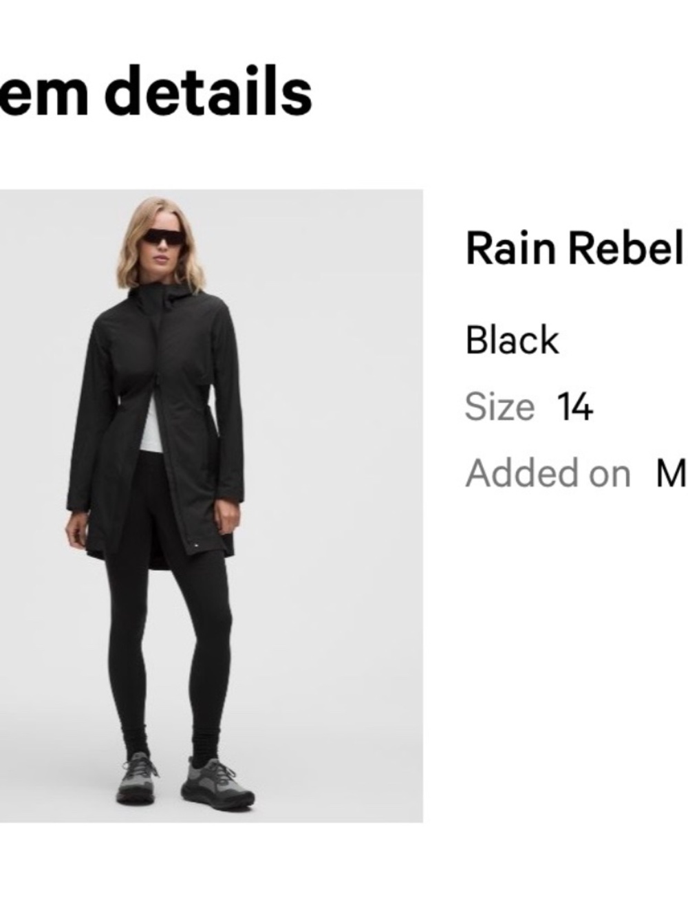 Lululemon Rain Rebel jacket